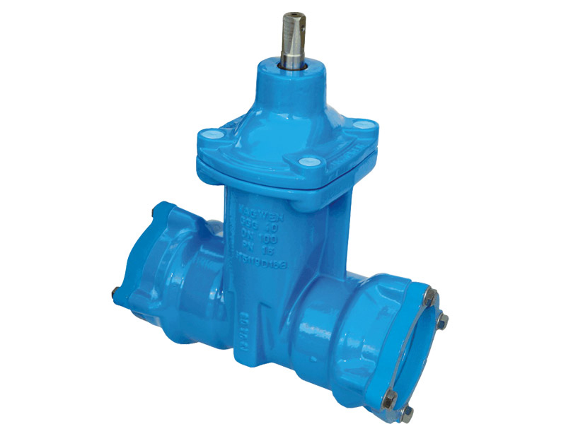 Socket type soft sealing gate valve for PVC pipes with clamps