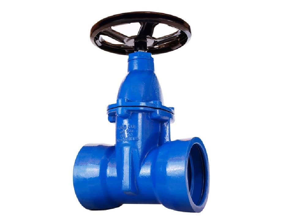Socket type soft sealing gate valve for casted pipes